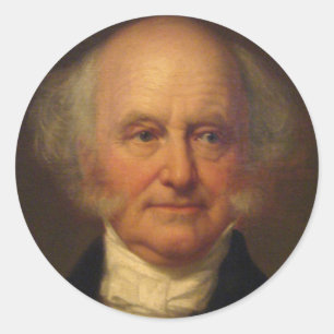 Pegatina Redonda Martin Van Buren 8