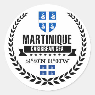 Pegatina Redonda Martinica