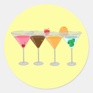 PEGATINA REDONDA MARTINIS