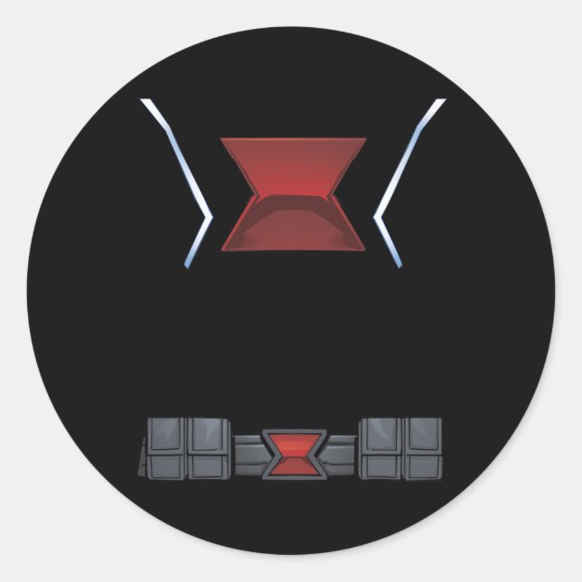 Pegatina Redonda Marvel Avengers Clic Halloween Vestido Negro (Anverso)