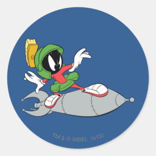 Pegatina Redonda MARVIN EL Cohete MARTIAN™