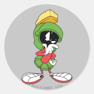 PEGATINA REDONDA MARVIN EL PENSAMIENTO MARTIAN™