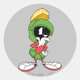 PEGATINA REDONDA MARVIN EL PENSAMIENTO MARTIAN™