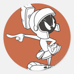 PEGATINA REDONDA MARVIN EL PUNTO MARTIAN™