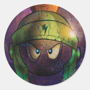 Pegatina Redonda MARVIN LA Batalla MARTIAN™ se endureció