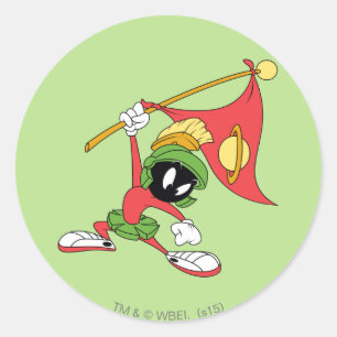 Pegatina Redonda MARVIN THE MARTIAN™ Claing Planet