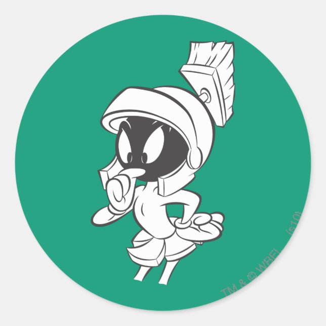 Pegatina Redonda MARVIN THE MARTIAN™ Expressive (Anverso)