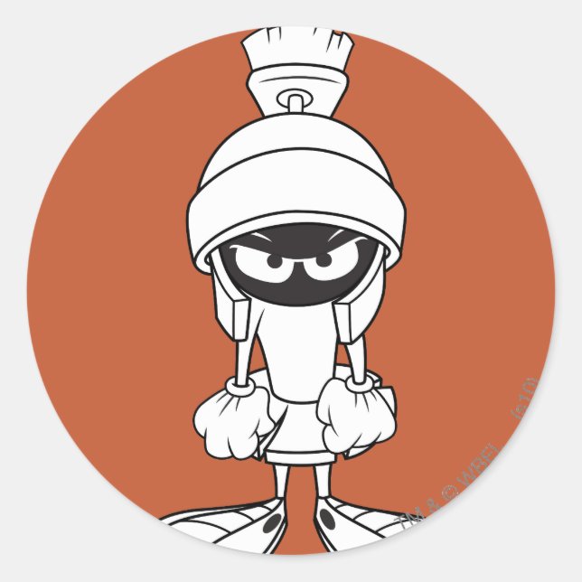 Pegatina Redonda MARVIN THE MARTIAN™ Mad You (Anverso)