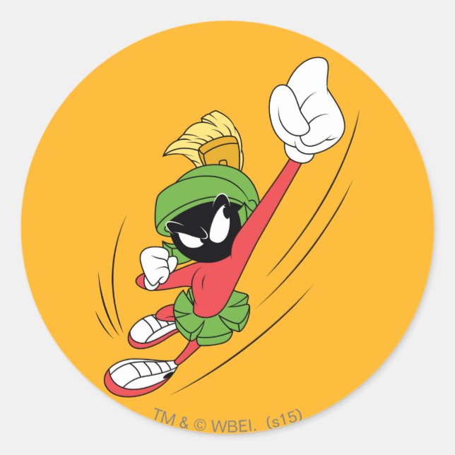 Pegatina Redonda MARVIN THE MARTIAN™ Punch (Anverso)