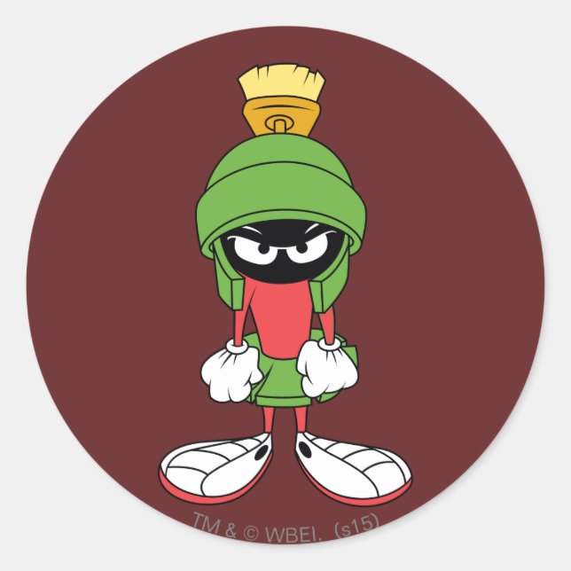Pegatina Redonda MARVIN THE MARTIAN™ Upset (Anverso)