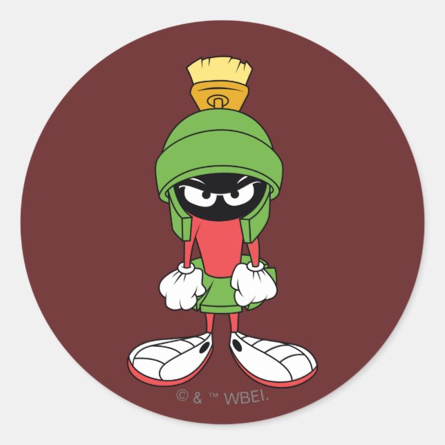 Pegatina Redonda MARVIN THE MARTIAN™ Upset (Anverso)