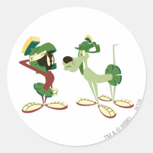 Pegatina Redonda MARVIN THE MARTIAN™ y K-9