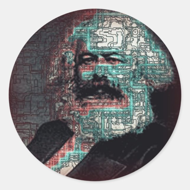 Pegatina Redonda Marx (Anverso)