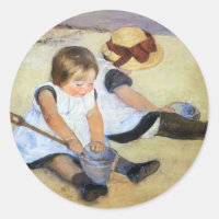 Mary Cassatt, niños jugando en la playa,