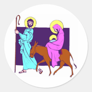 Pegatina Redonda Mary Joseph Approach Inn
