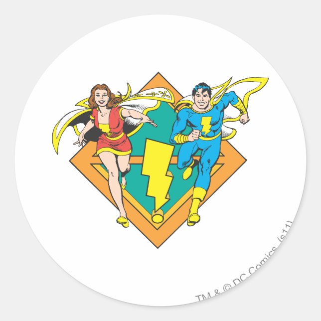 Pegatina Redonda Mary & Junior Run (Anverso)