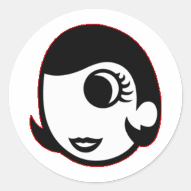 Pegatina Redonda Mary Prankster (Anverso)