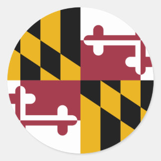 Pegatina Redonda Maryland, Estados Unidos
