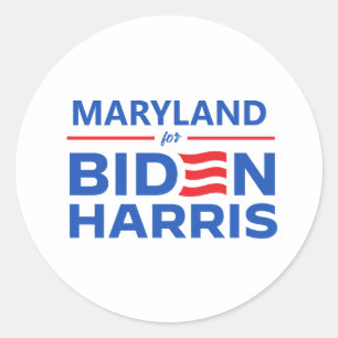 Pegatina Redonda Maryland para Biden Harris