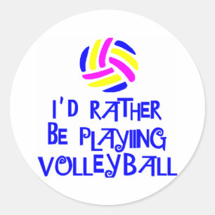 Pegatina Redonda Más bien VolleyChick