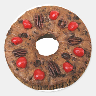 Pegatina Redonda Más de nuez que un Fruitcake
