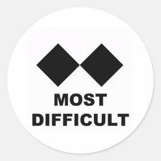 Pegatina Redonda Más difícil