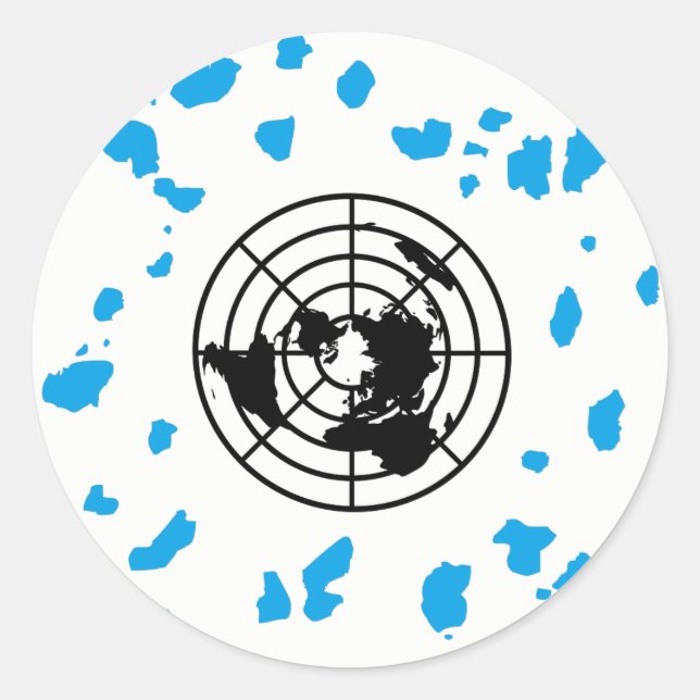 Pegatina Redonda Más Pegatinas de la ronda #GLOBEXIT de tierras (Anverso)