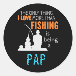 Pegatina Redonda Más que amor Papá Especial Abuelo Pesca
