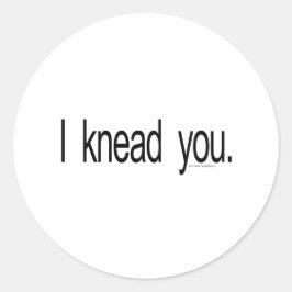 Pegatina Redonda Masaje - Te amo