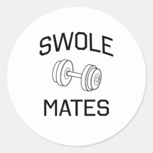 Pegatina Redonda Masas de Swole