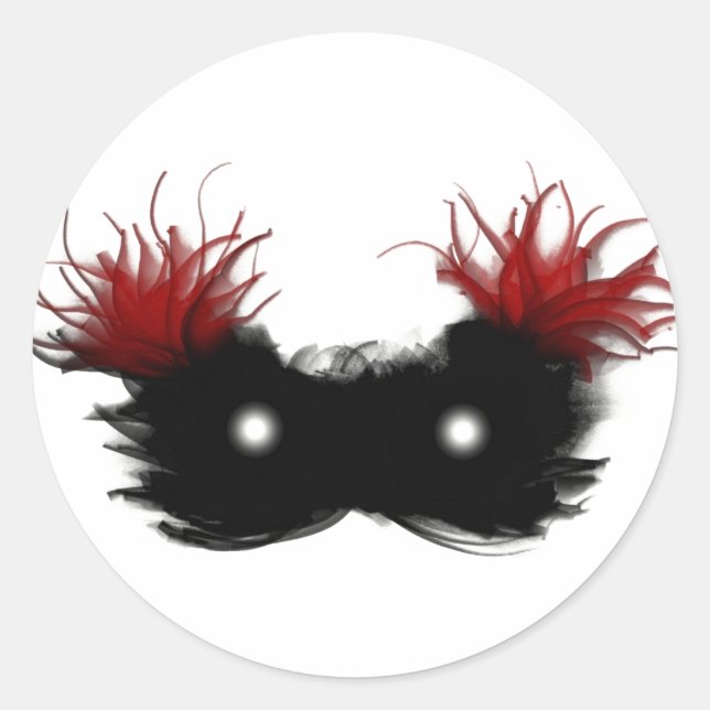 Pegatina Redonda Máscara del fantasma (Anverso)