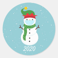 Máscara Facial de Navidad 2020 Muñeco de Nieve Cua