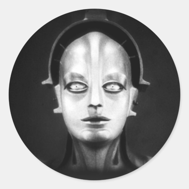 Pegatina Redonda Maschinenmensch de Fritz Lang (Anverso)