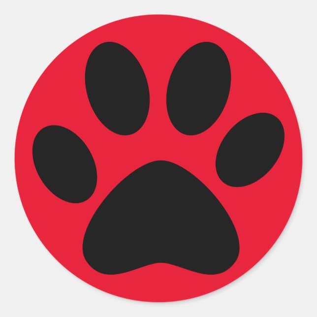 Pegatina Redonda Mascota de impresión de papel lindo perro gato sim (Anverso)
