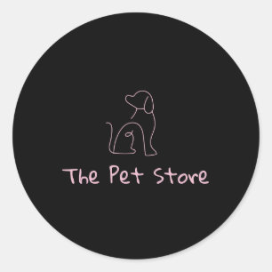 Pegatina Redonda Mascota de personalizable/ Tema del perro