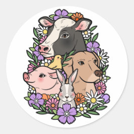 Pegatina Redonda Mascota No Alimentos