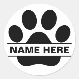 Pegatina Redonda Mascota personalizado Monograma