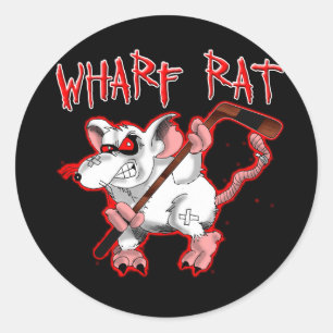 Pegatina Redonda Mascota Personalizado Wharf Rat