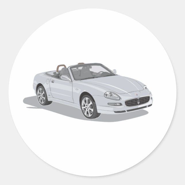 Pegatina Redonda Maserati Spyder (Anverso)