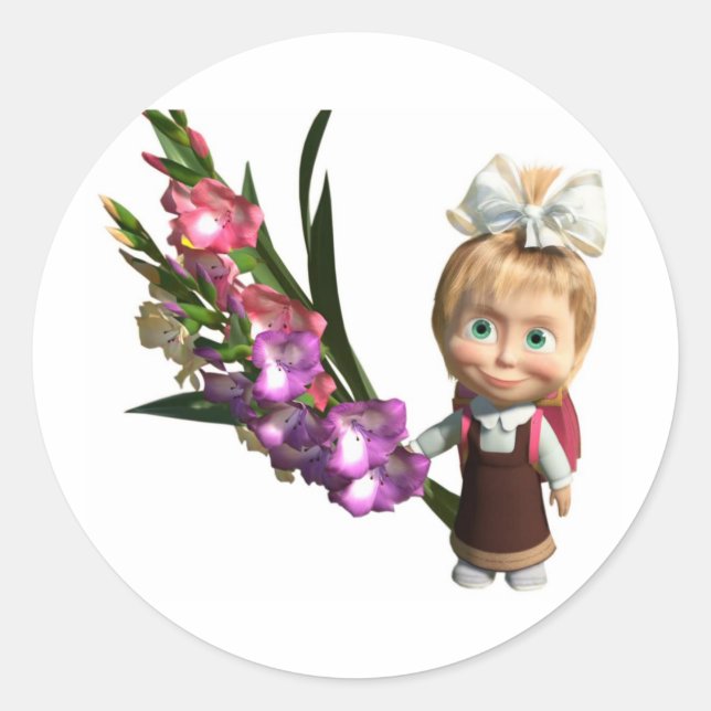 Pegatina Redonda masha (Anverso)