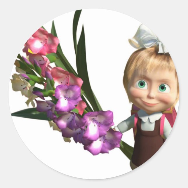 Pegatina Redonda masha (Anverso)