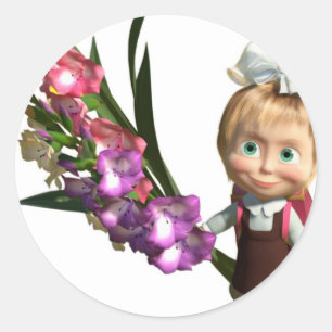 Pegatina Redonda masha