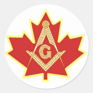PEGATINA REDONDA MASON CANADIENSE