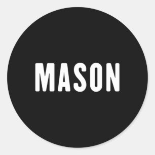 Pegatina Redonda Mason Name Mason