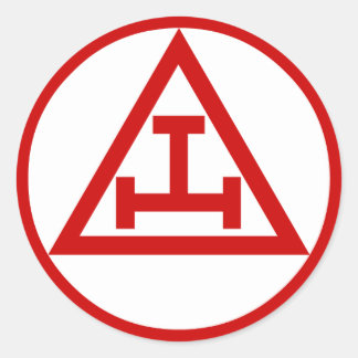 Pegatina Redonda Masones del Arco Real, NO A PRUEBA DE AGUA