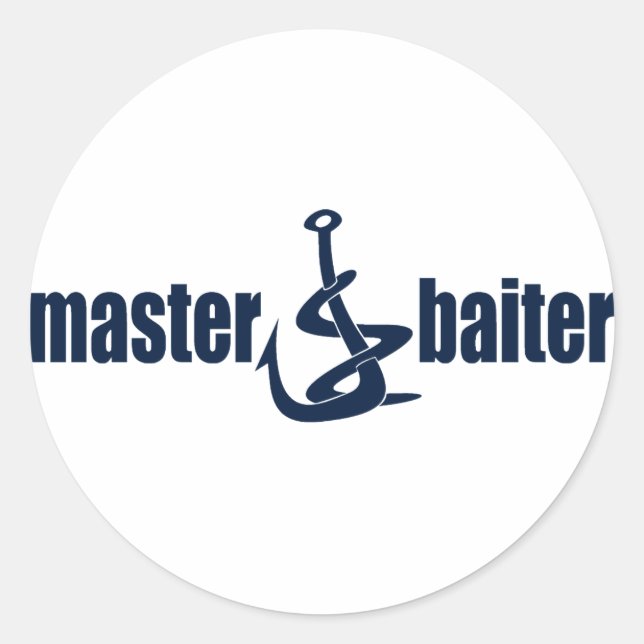 Pegatina Redonda Master Baiter (Anverso)