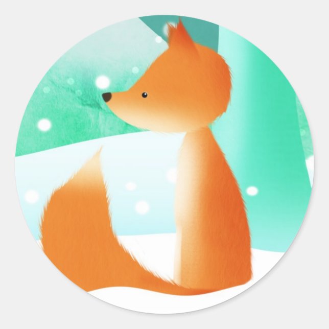 Pegatina Redonda Master Fox - pegatinas (Anverso)