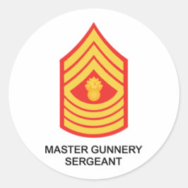 Pegatina Redonda Master Gunnery Sargento