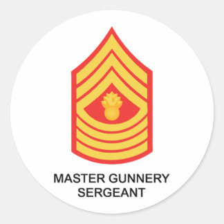 Pegatina Redonda Master Gunnery Sargento