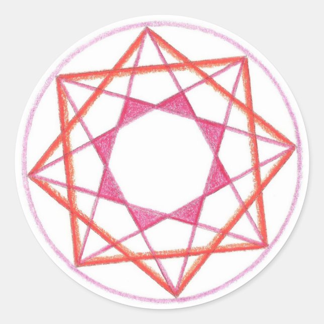 Pegatina Redonda Masterio Mandala #2 (Anverso)